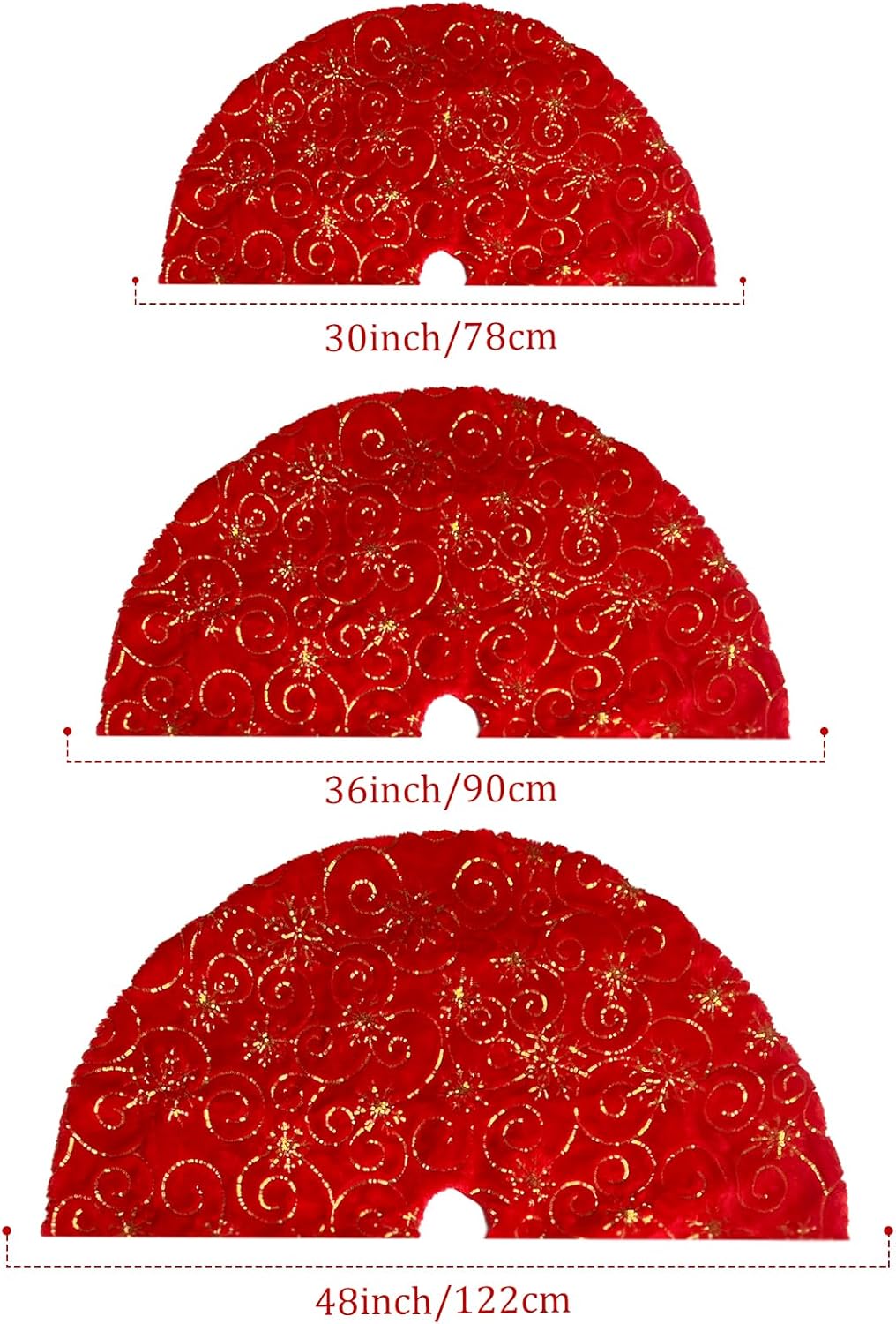 Funda de árbol de Navidad, decorativa, con copos de nieve, 78cm