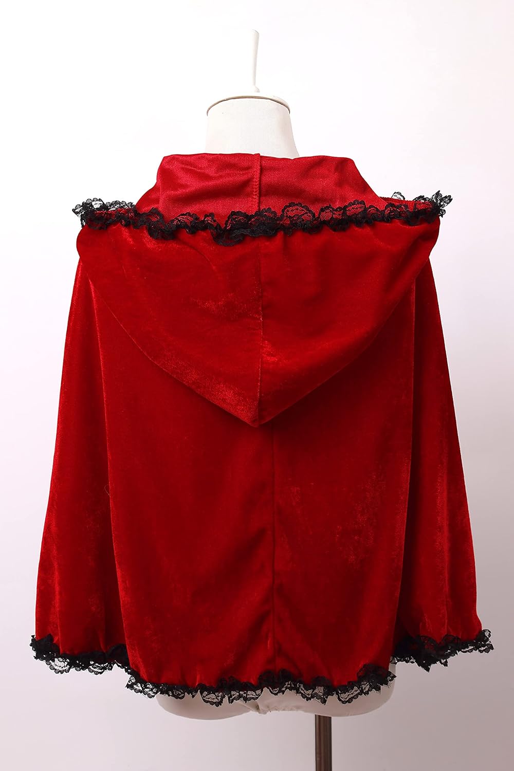 Disfraces de Capa de terciopelo rojo con capucha talla M