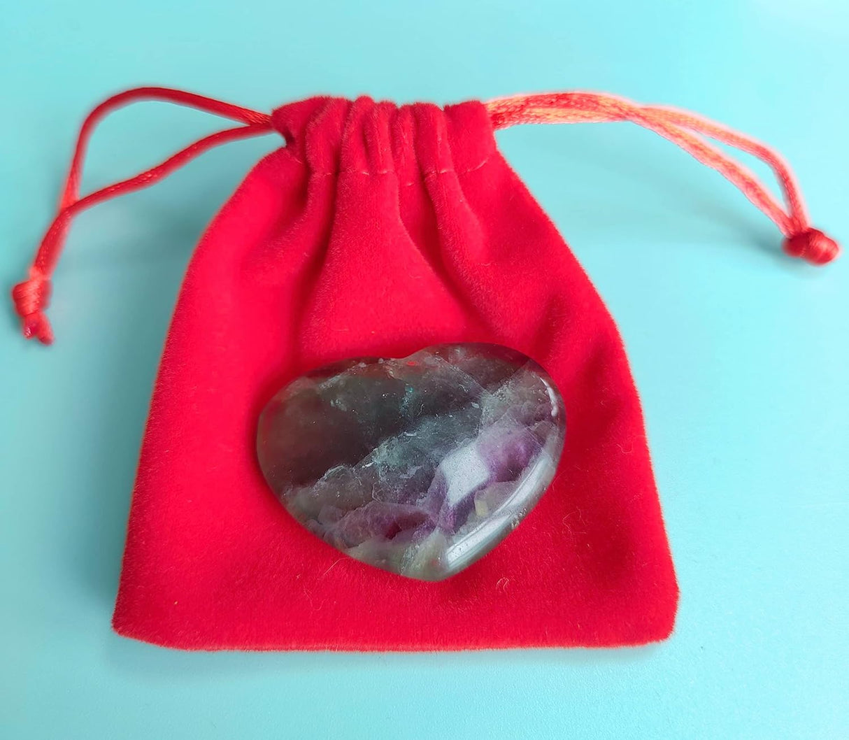 MAIBAOTA Corazón de cristal de 1.772 in, cristales curativos