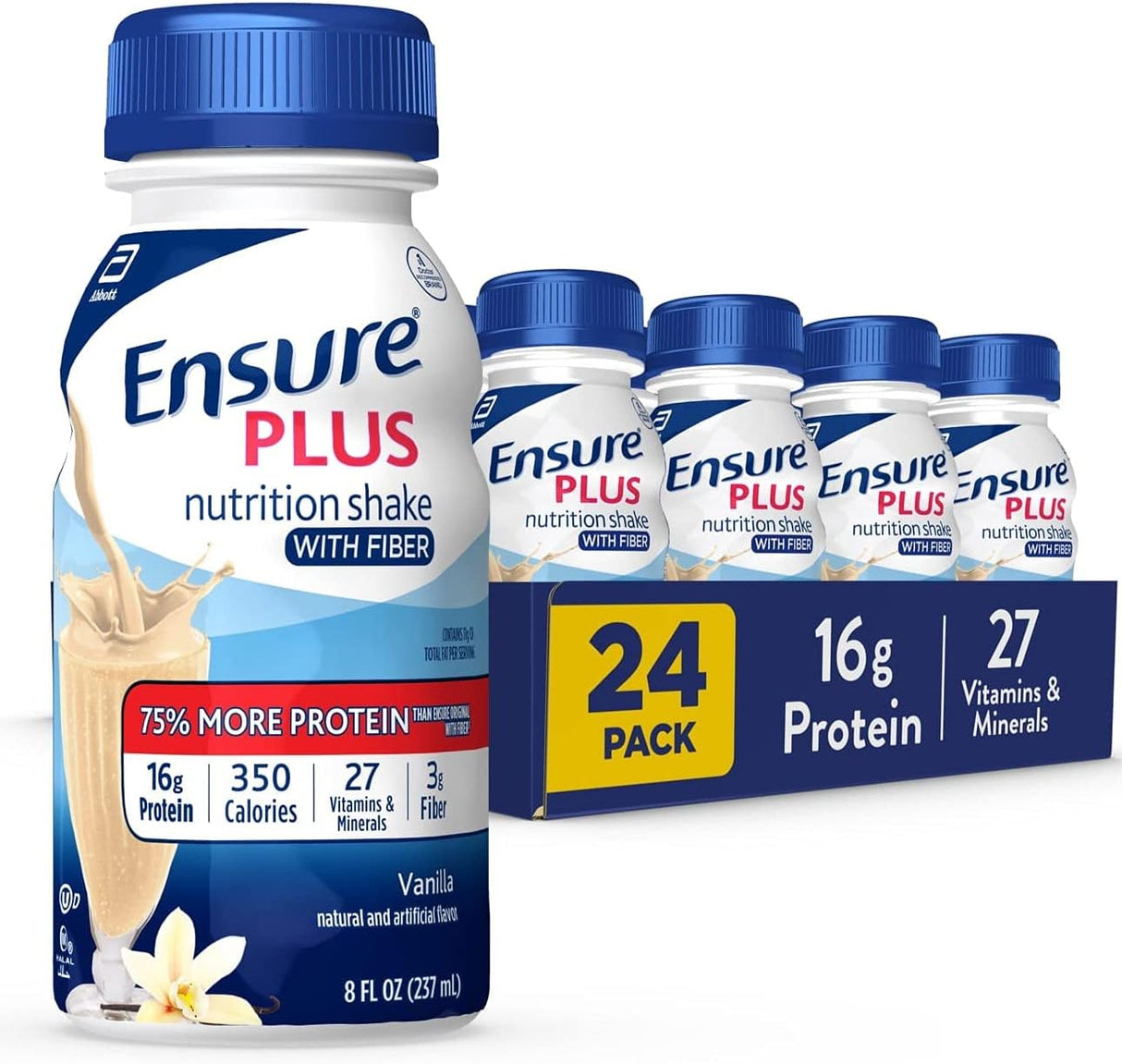 Suplemento Ensure Plus Batido nutricional con fibra 24 und