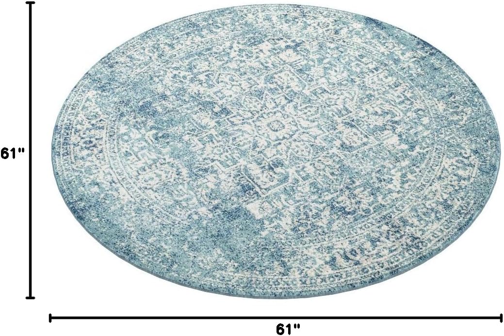 Alfombra Redonda Oriental Distressed 5'1 EVK256C