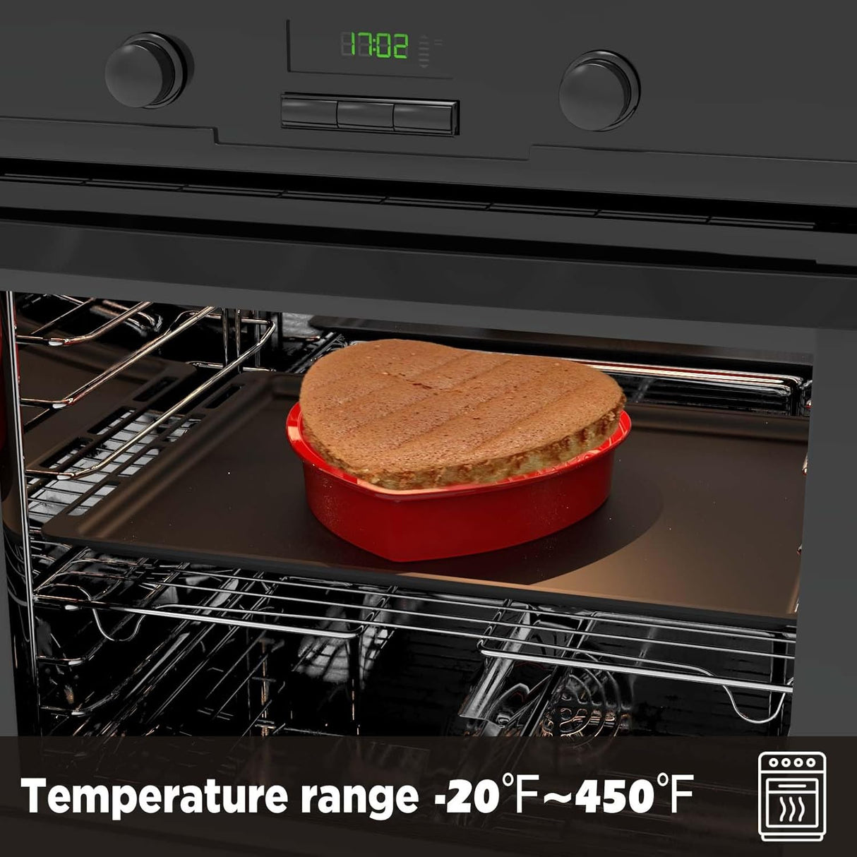 SILIVO Moldes de silicona en forma de corazón paquete de 2