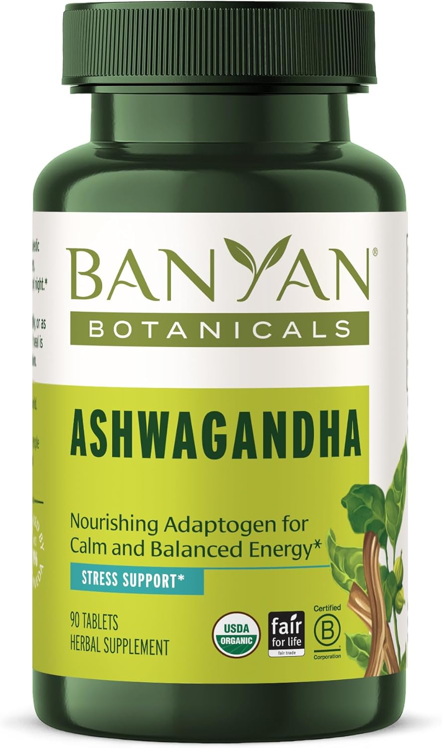 Tabletas de Ashwagandha Banyan Botanicals – Orgánico, 90 pcs