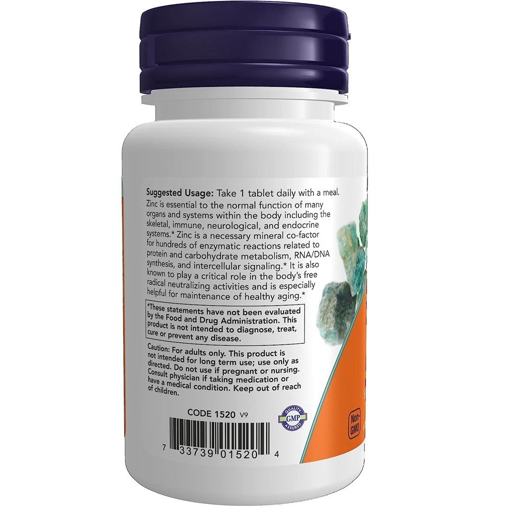 Suplemento Gluconato de zinc de 50 mg 100 tabletas.