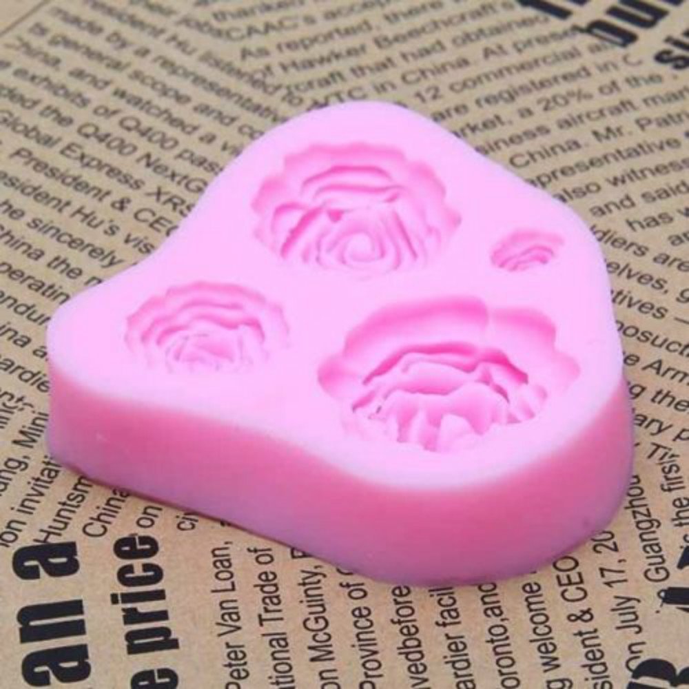 Molde de silicona para pastel 2.9x2.4x0.6pulgadas rosa