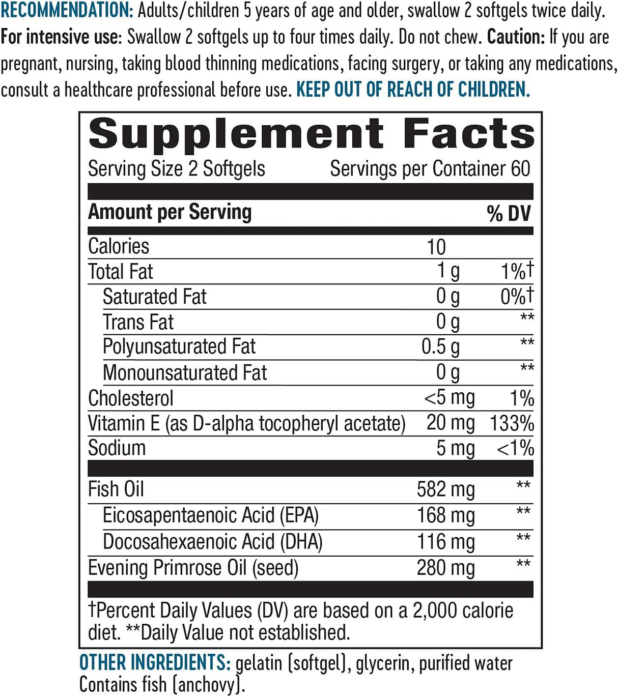 Suplementos Nature's Way EFA Blend para niños con vitamina E