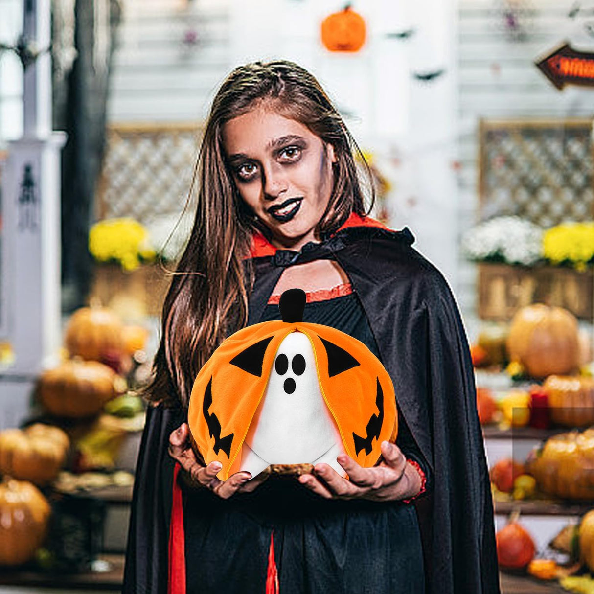 Muñeco de Calabaza Fantasma - Suave y Acogedor - Juguete