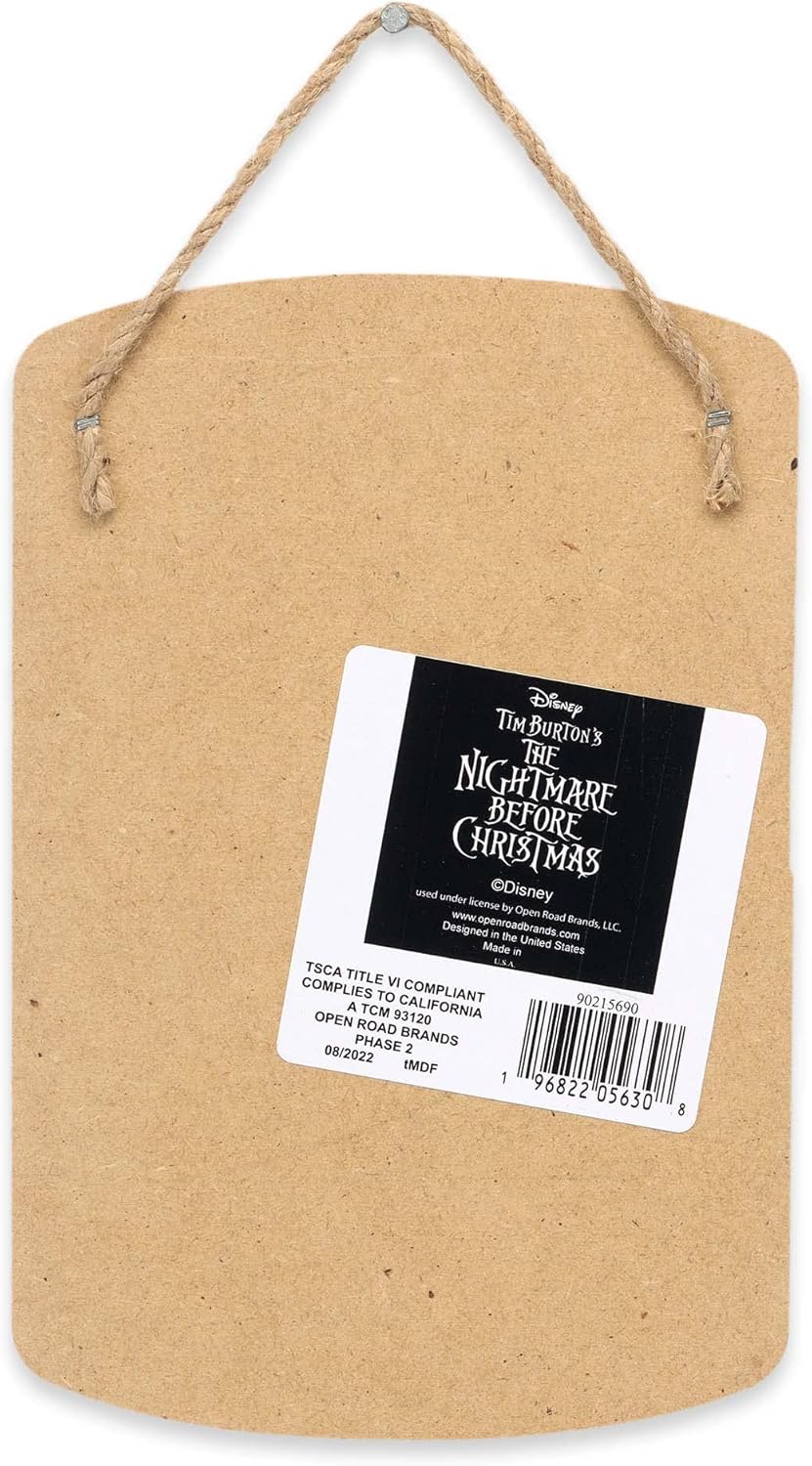 Decoración de Pared de Madera Disney Halloween, Jack y Sally