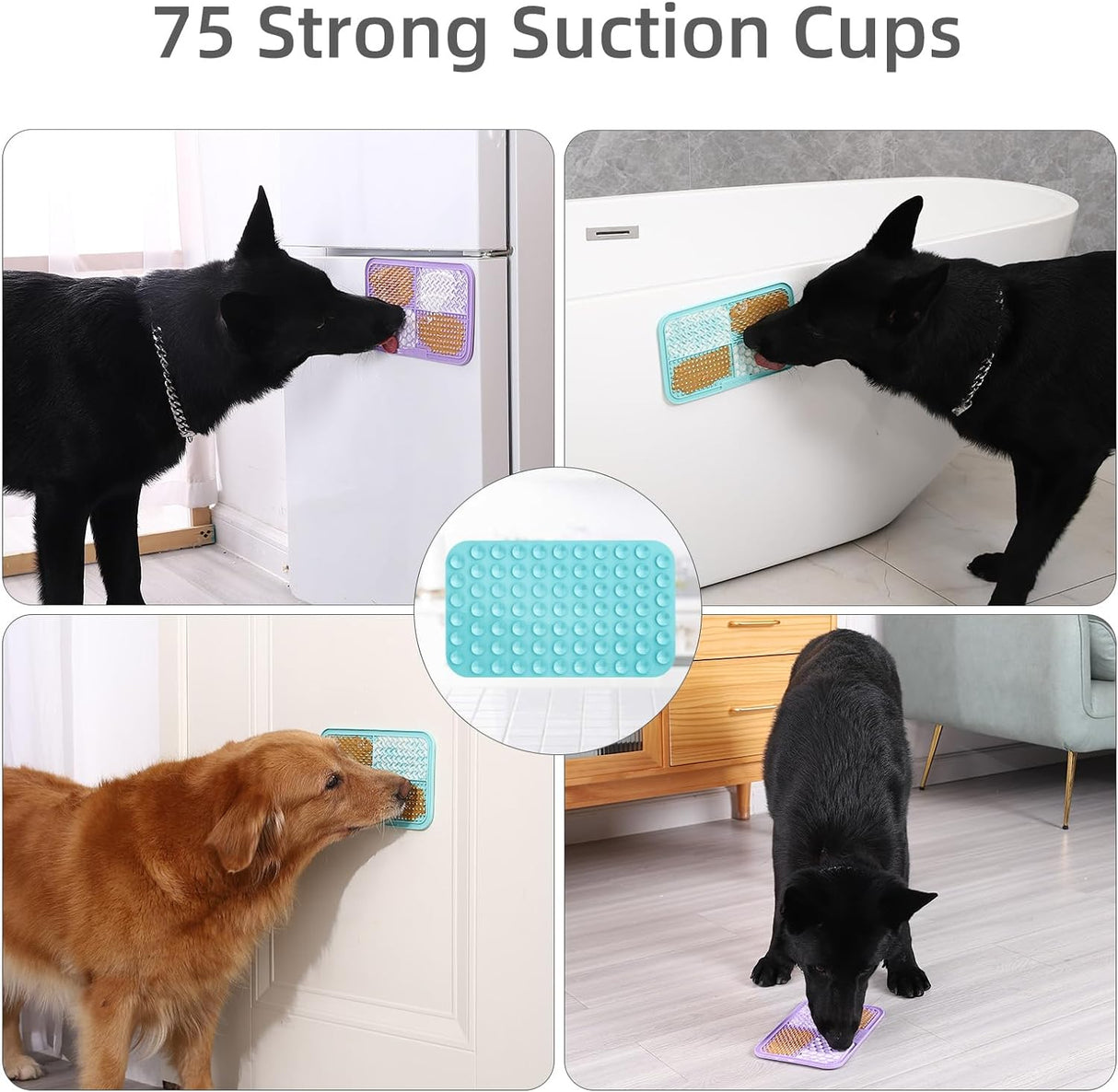 2 comederos grandes para lamer perros para aliviar ansiedad