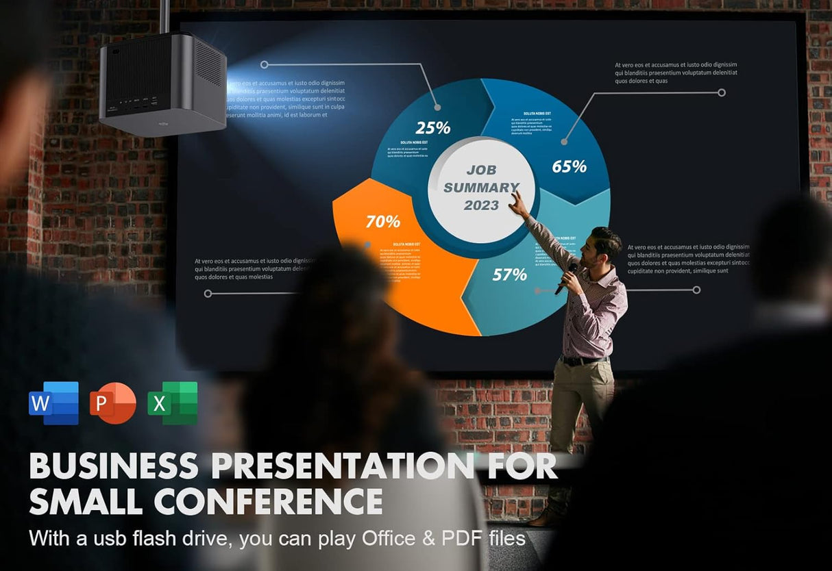 Proyector FHD 1080P, Soporta 4K, 800ANSI, WiFi 5G, Bluetooth