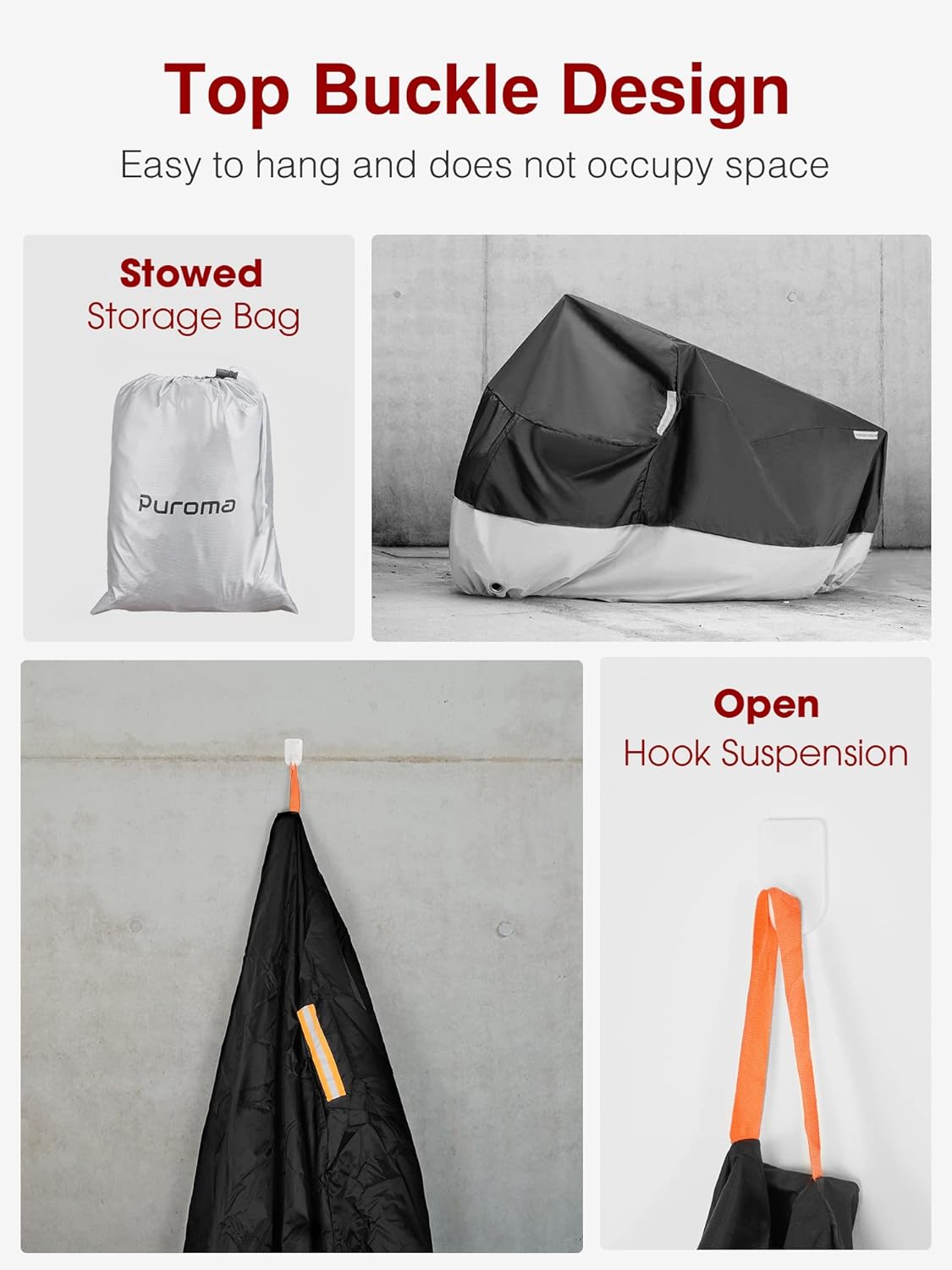 Funda de bicicleta exterior impermeable con orificio para candado