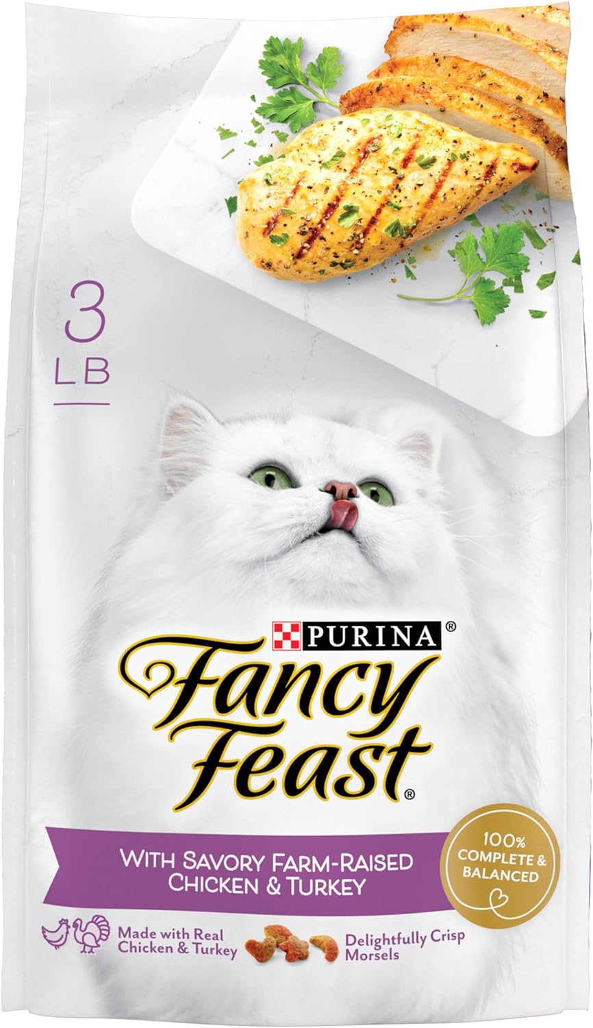 Purina Fancy Feast Alimento seco para gatos 3 libras
