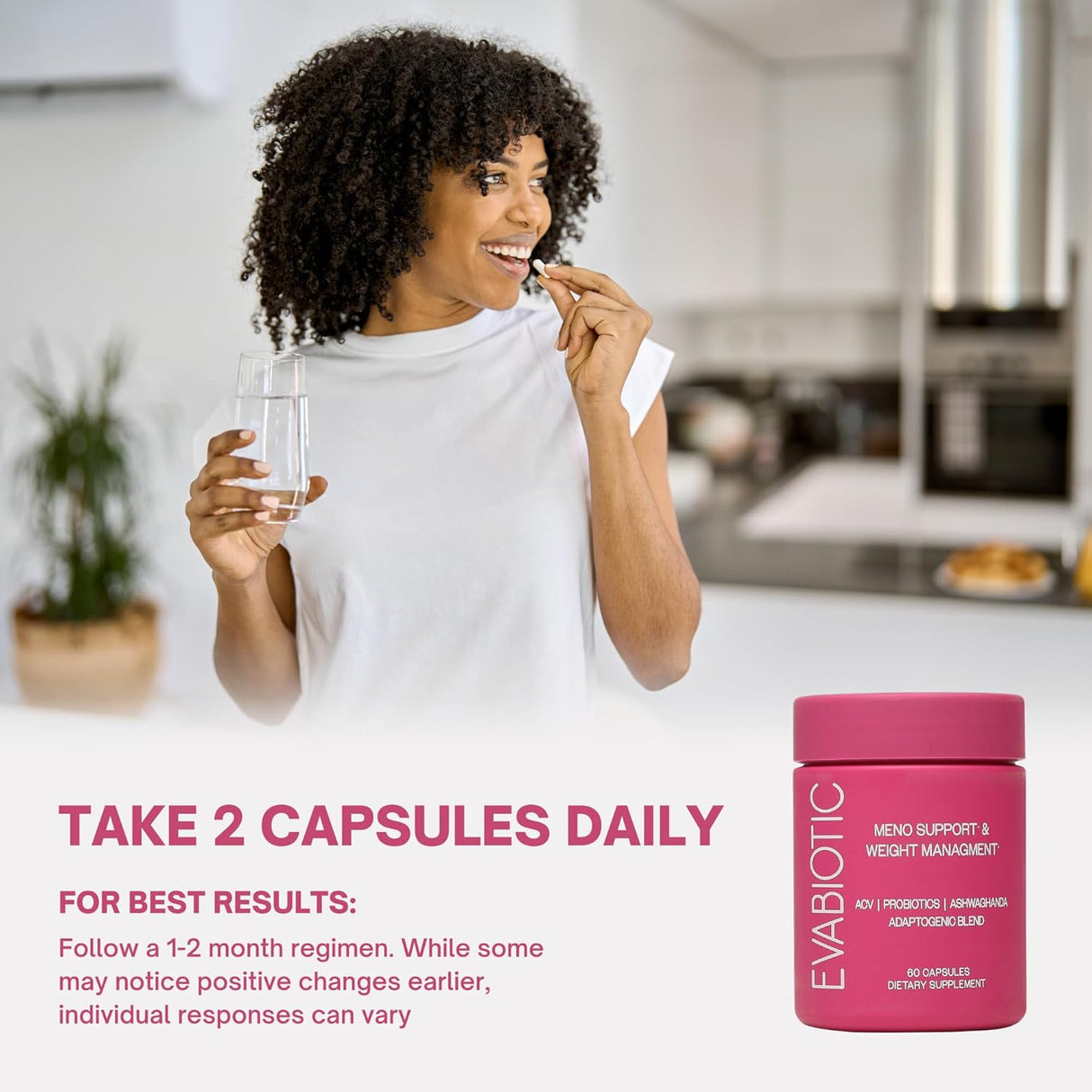 Menopausia Completa Vegana - Ashwagandha, Probióticos, ACV, 60 Caps