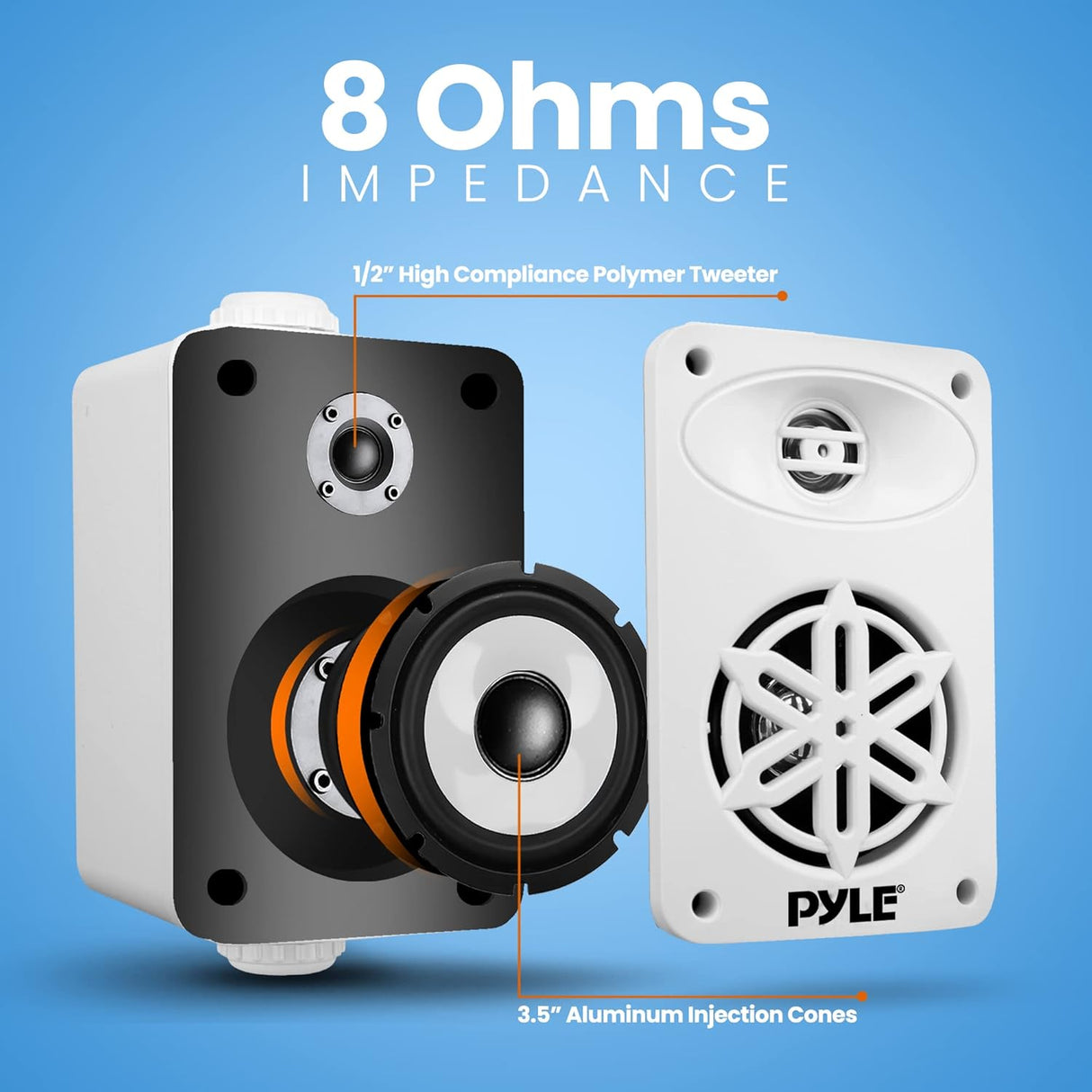 Parlantes PYLE-HOME de altavoces Bluetooth PDWRBT36WT