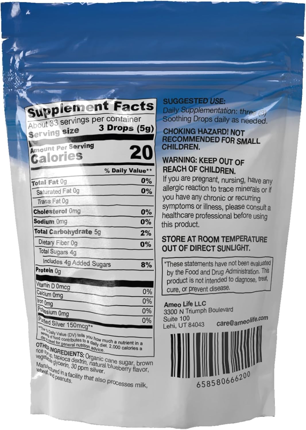 Gotas de Plata Coloidal 150 mcg - Suplemento Inmunidad 100 Cts