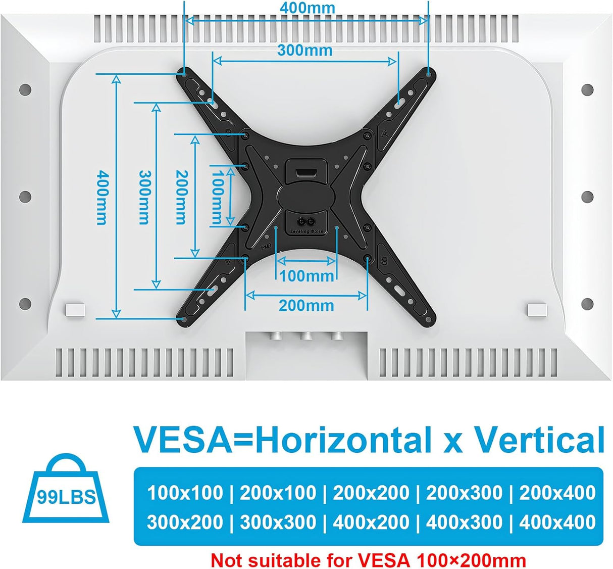 Soporte de Techo para TV MOUNTUP, Ajustable, MU0039