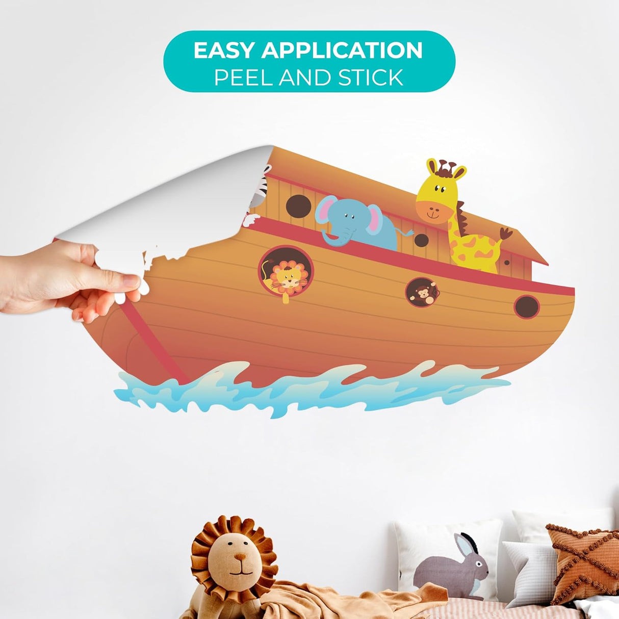 Decoración de Pared Arca de Noé, Religión, Animales, 28x18