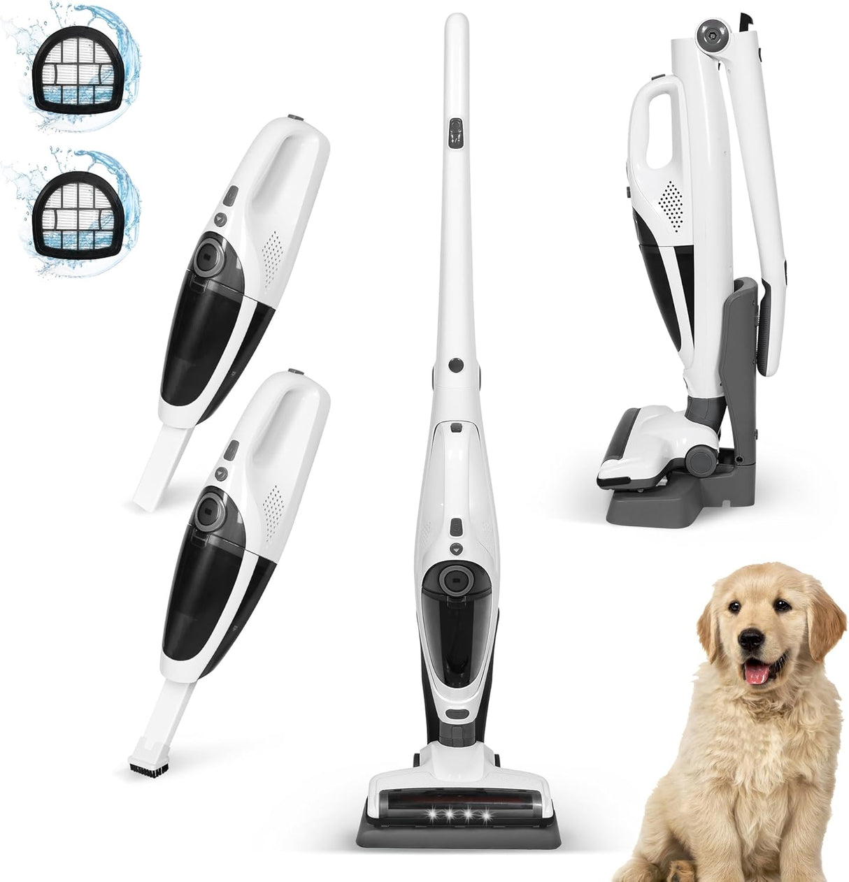 Aspiradora inalámbrica 4 en 1, potente succión y silenciosa