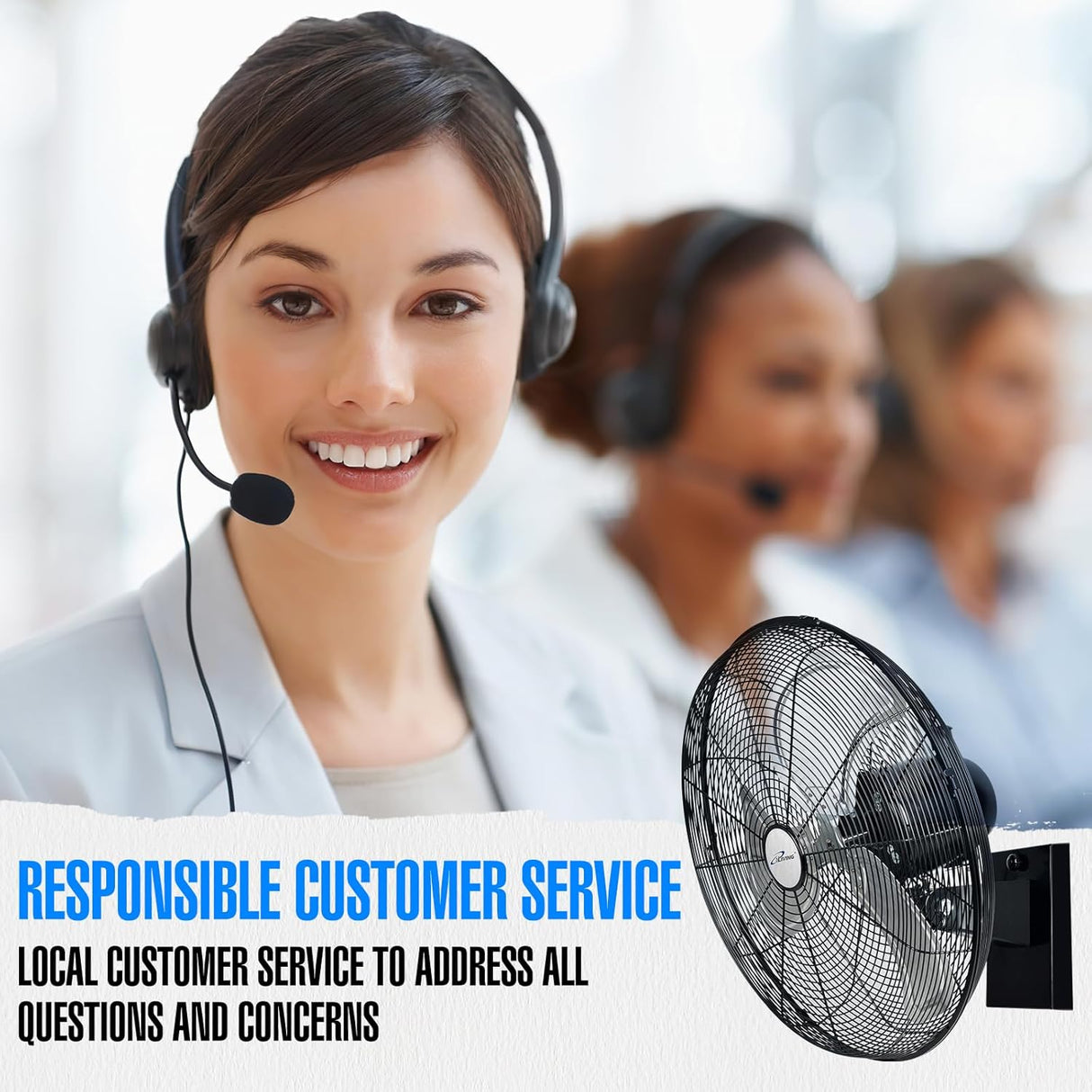 Ventilador Oscilante de Pared 18 iLiving, 4150 CFM, Industrial