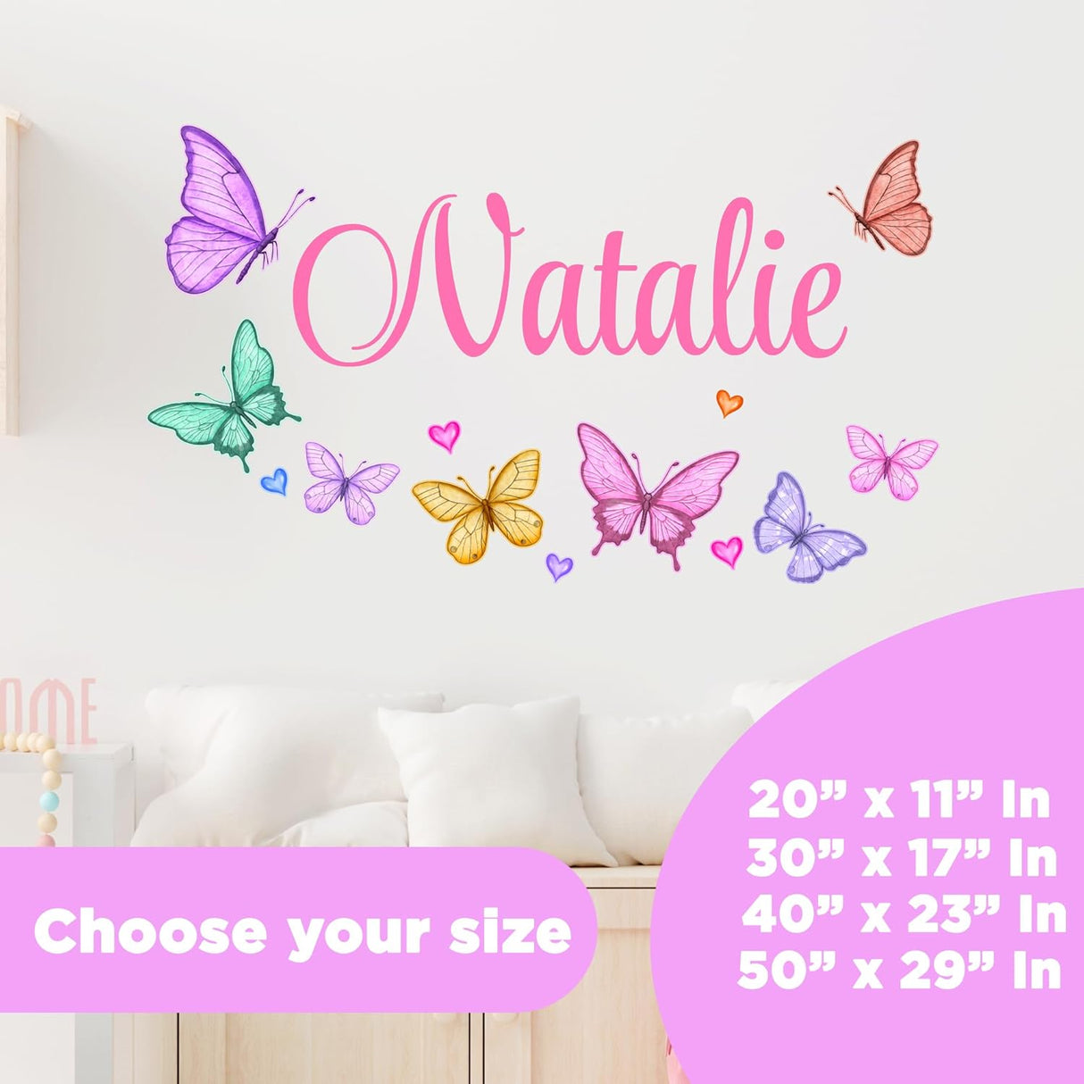 Decoración de Mariposas Personalizadas I Paredes para Niñas I Modelos Variados