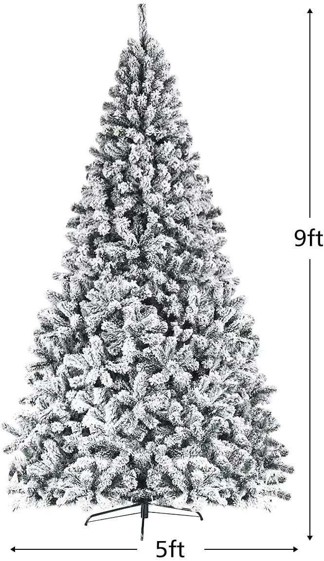 Árbol de Navidad 9FT ReunionG, Artificial, Flocked, Modelo 9FT
