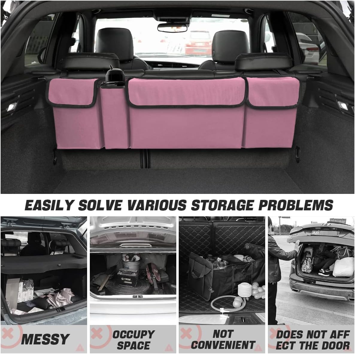 Organizador de Maletero AUCELI, Impermeable, 4 Bolsillos, Grande