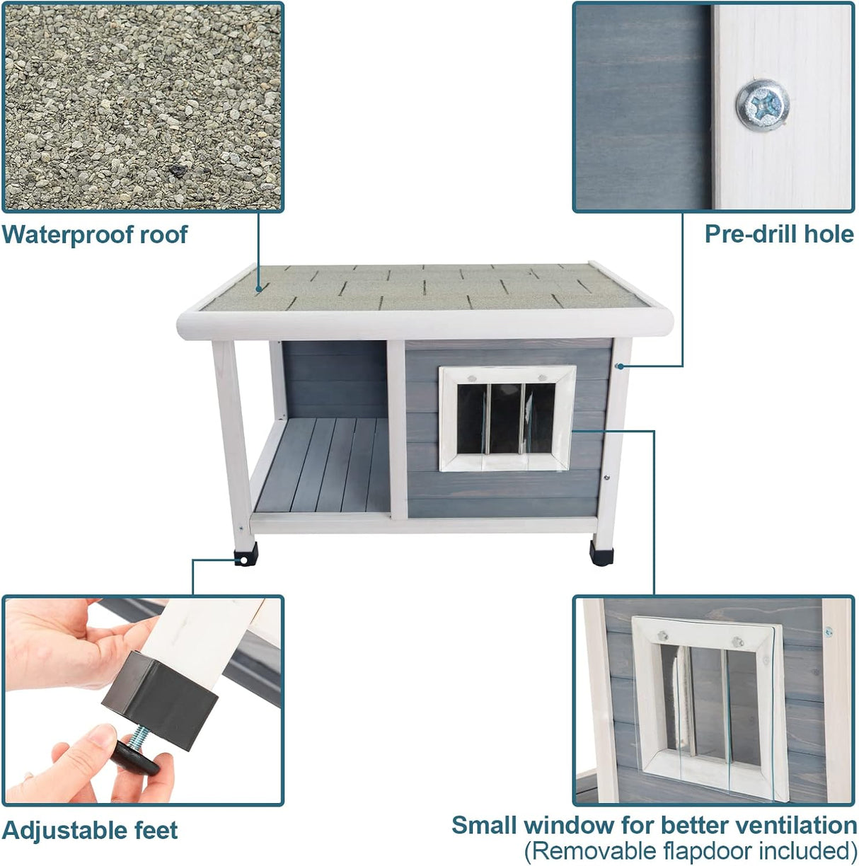 Casa pequeña para perros al aire libre resistente Petsfit