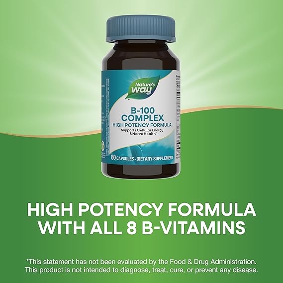 Suplemento Nature 's Way Complejo B 100, 60 capsulas