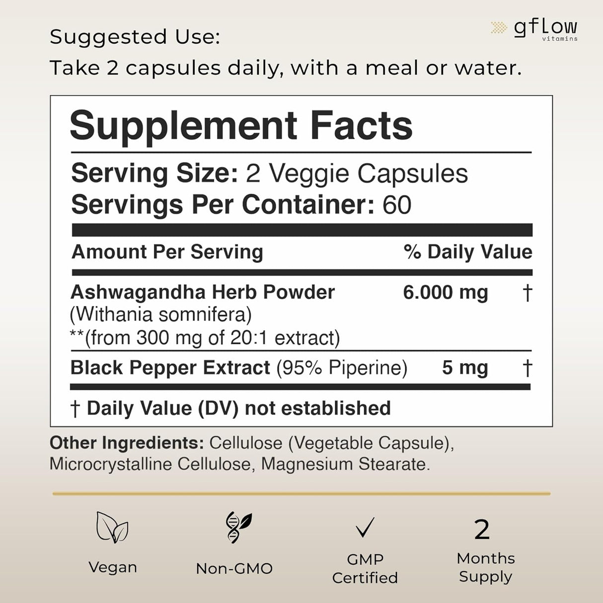 Suplementos de Ashwagandha, 6000mg, Vegano, Energía, USA