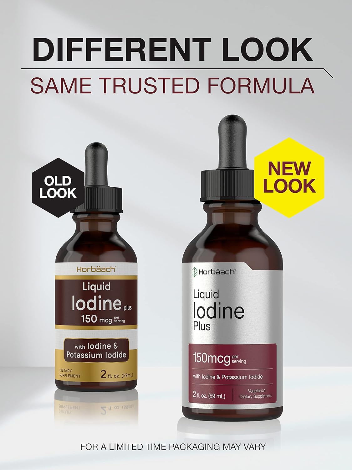 Gotas de solución de yodo líquido vegetariana sin OMG