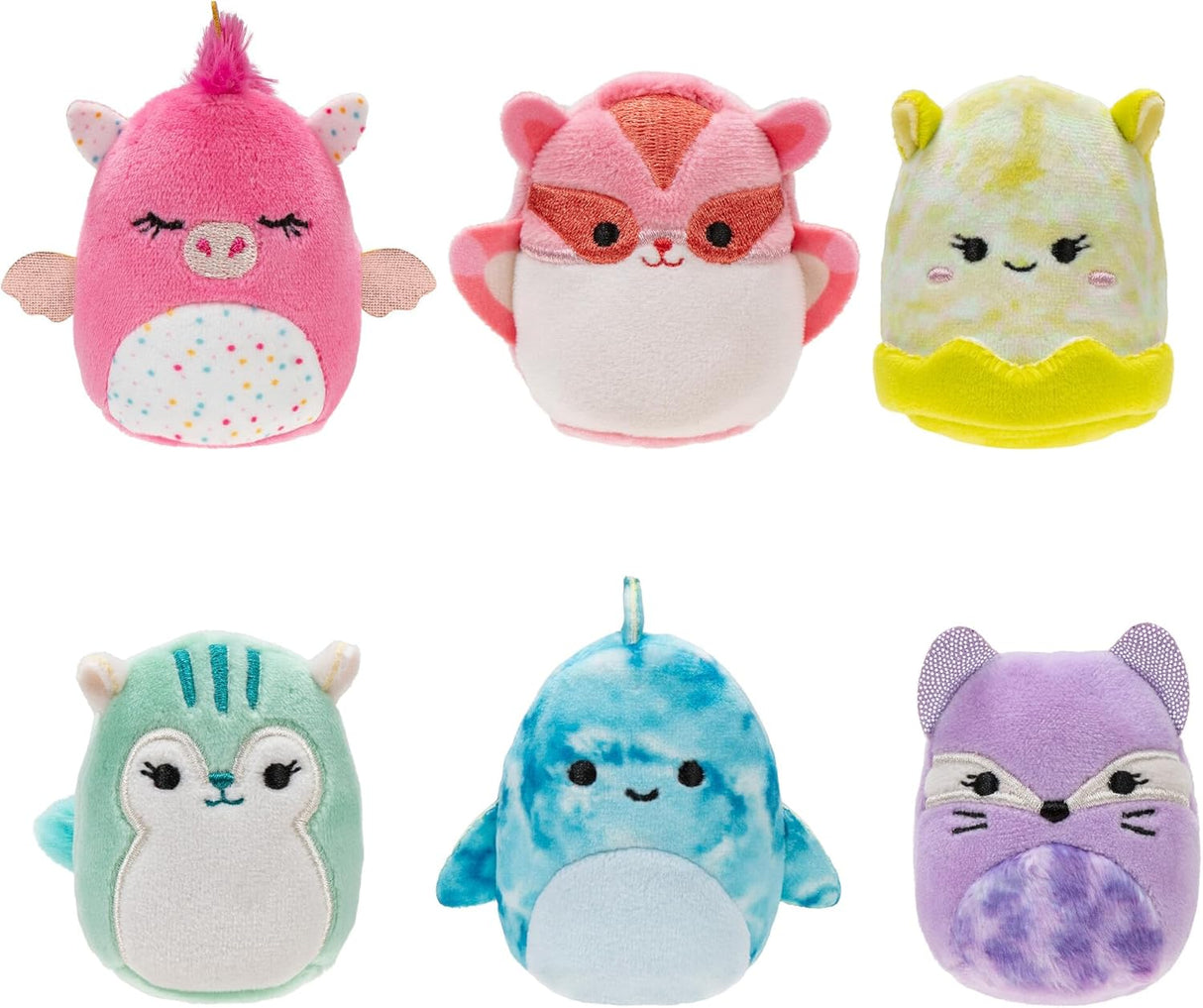 Squishville Peluches Original Squishmallows - 6 Mini 2” Figuras