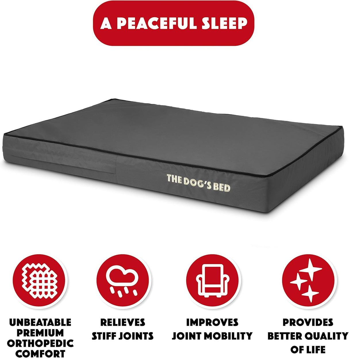 Cama ortopédica para perros, The Dog's Bed, espuma memoria, 40x25