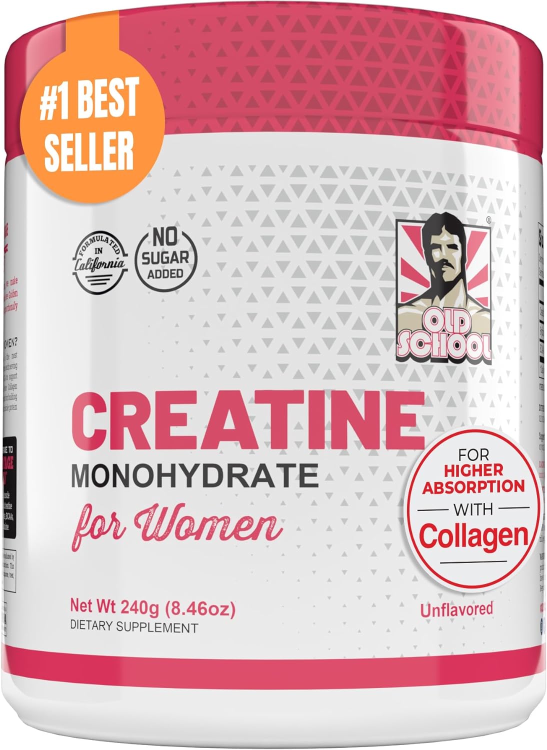 Creatina Monohidratada 5g para Mujeres con Colágeno 240g