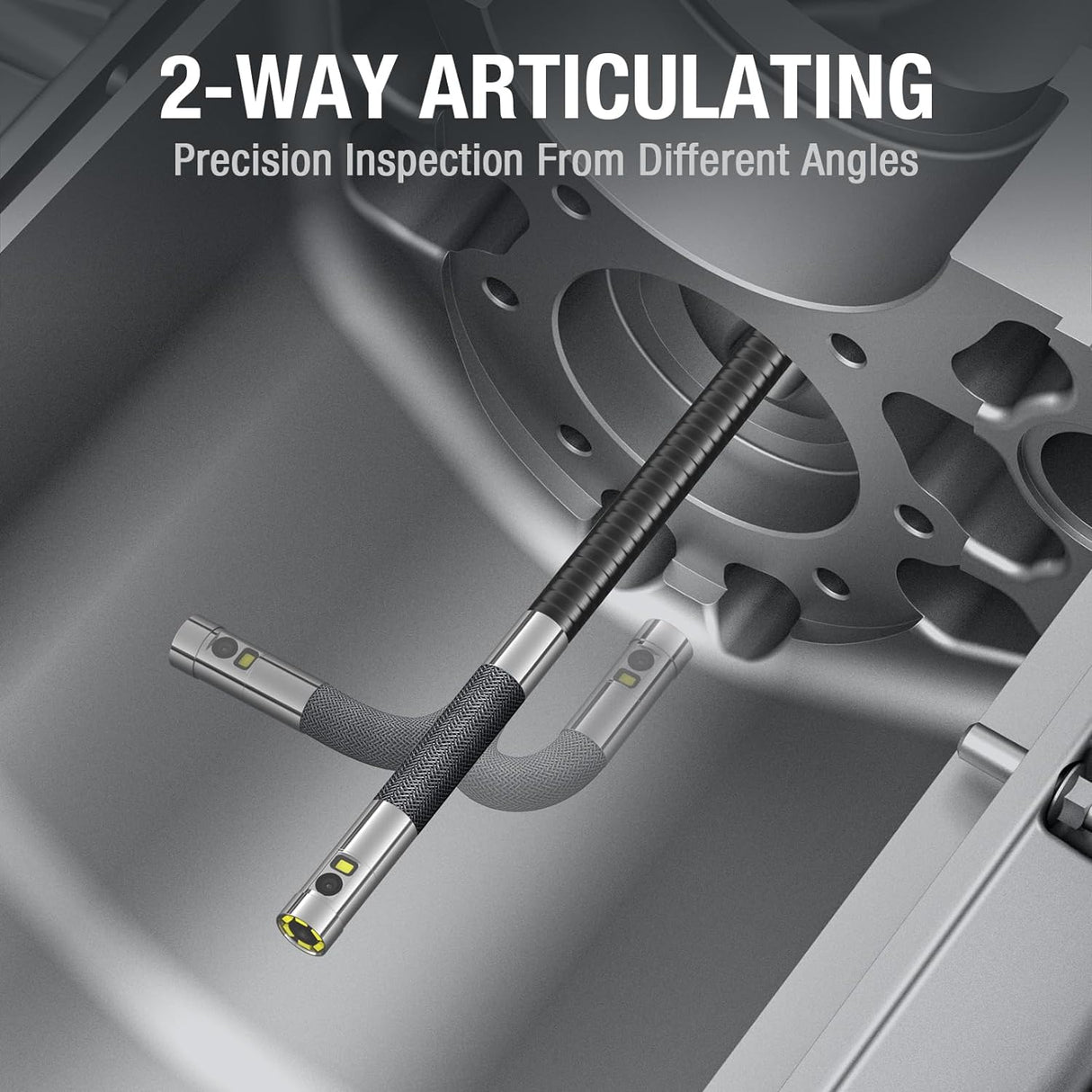 Camara doble lente de boroscopio articulado