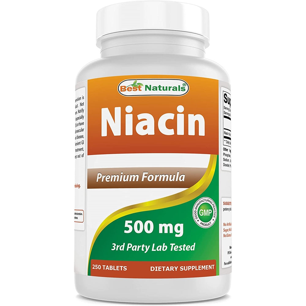 Suplemento Niacina 500 mg 250 comprimidos vitamina B3