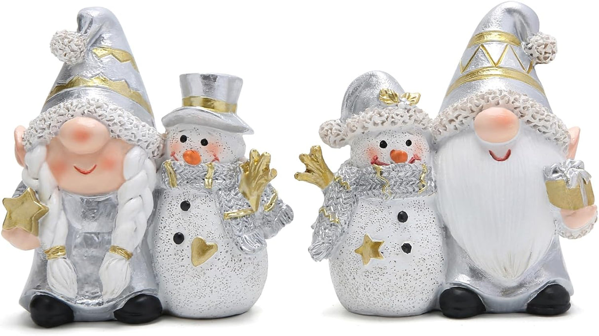 Muñeco de Nieve Hodao Duo de Gnomo y Decoración Navideña