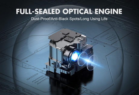 Proyector FHD 1080P, Soporta 4K, 800ANSI, WiFi 5G, Bluetooth