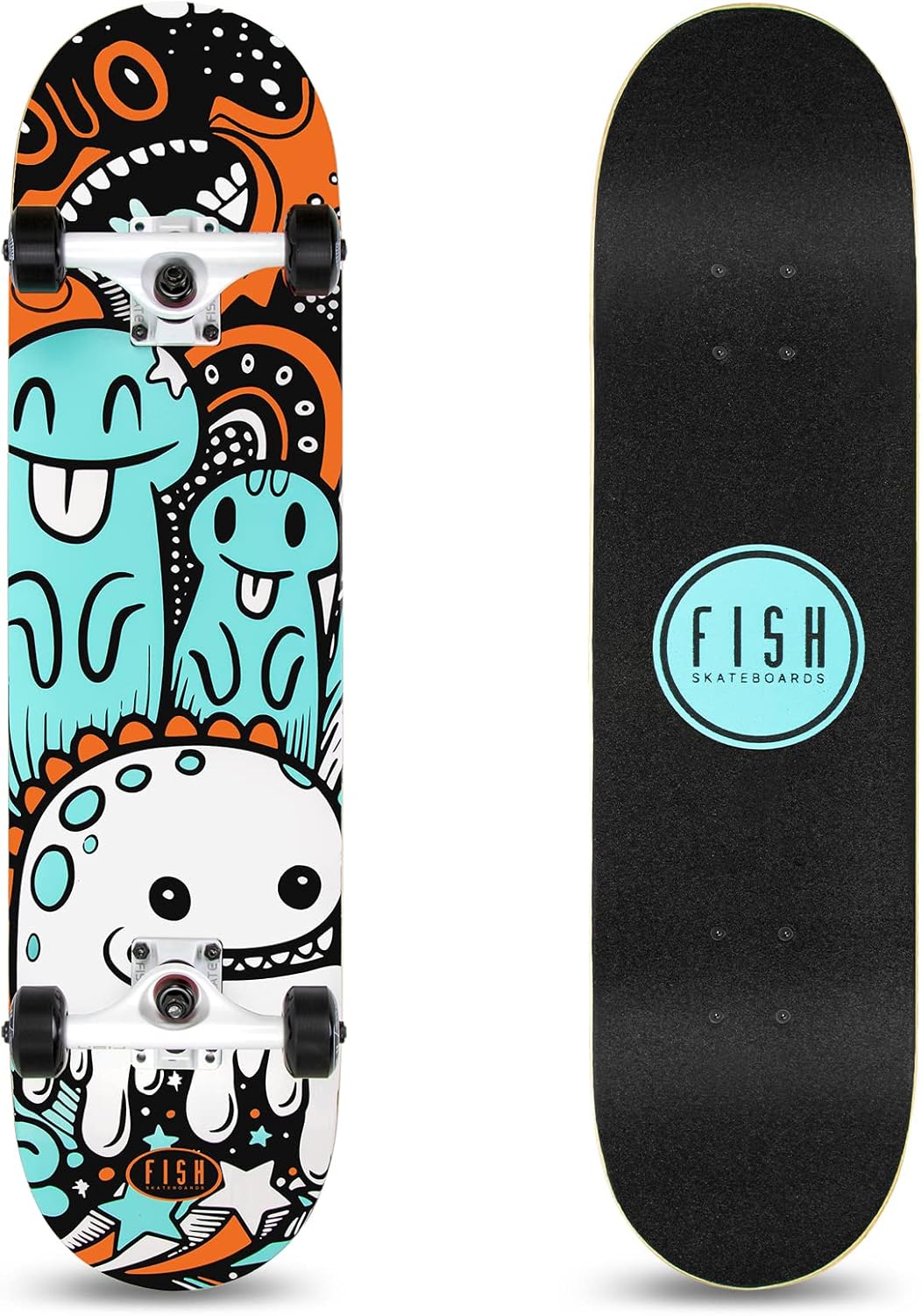 Skateboard Completo 31"x8", Madera de Arce, Doble Kick