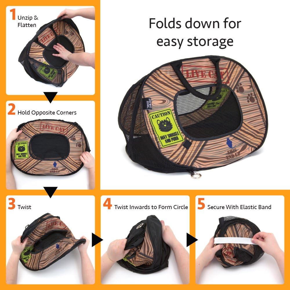 Transportín para gatos SportPet Designs, plegable y portátil