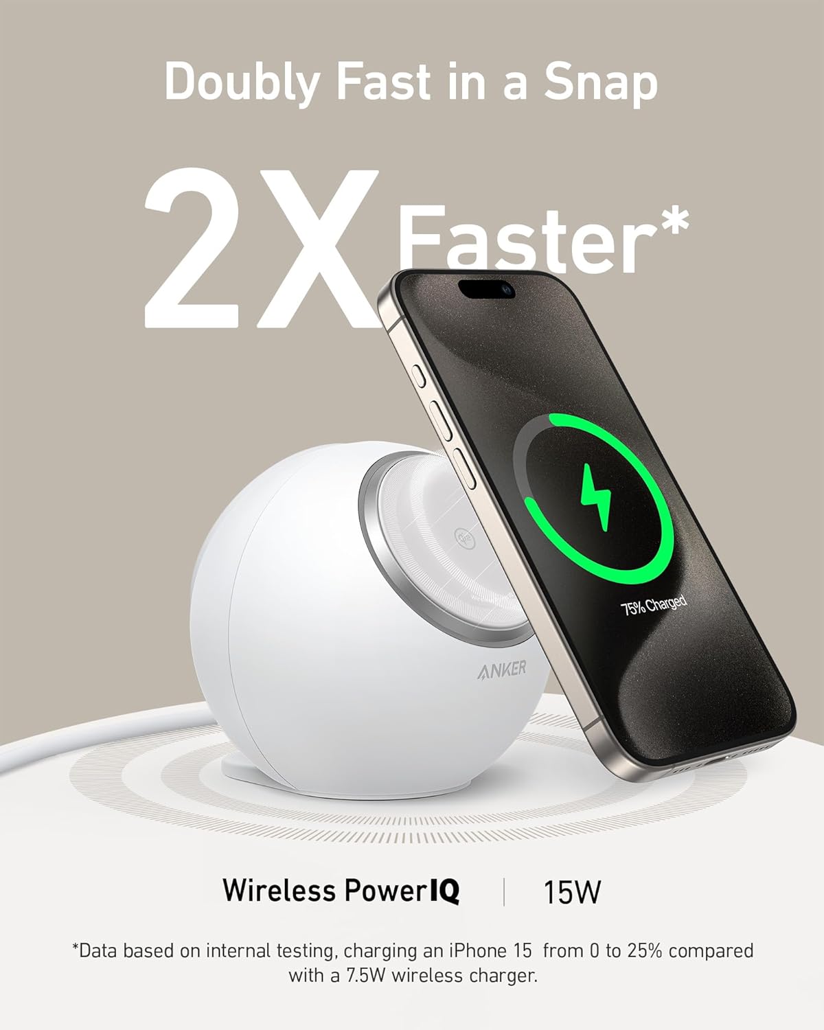 Estación de carga magnética Qi2 inalámbrico MagSafe