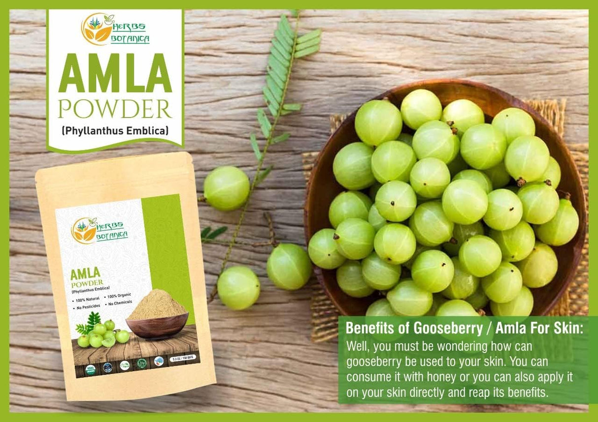 Polvo Orgánico de Amla para Crecimiento del Cabello y Apoyo Inmunológico