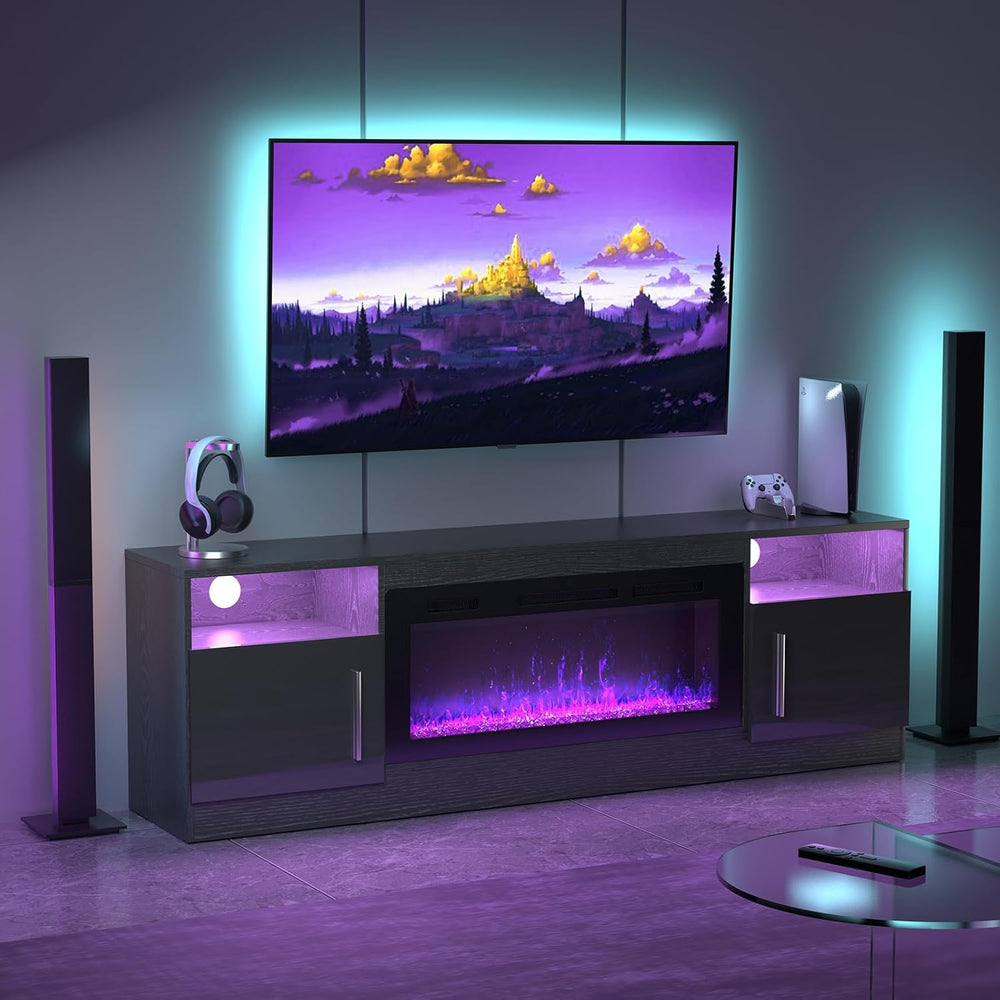 Soporte de TV con Chimenea, Stand para TV de 70 con Fuego