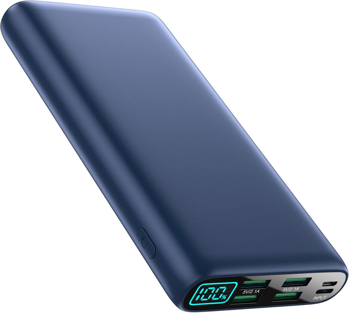 Cargador portátil de 38800 mAh pantalla LCD azul