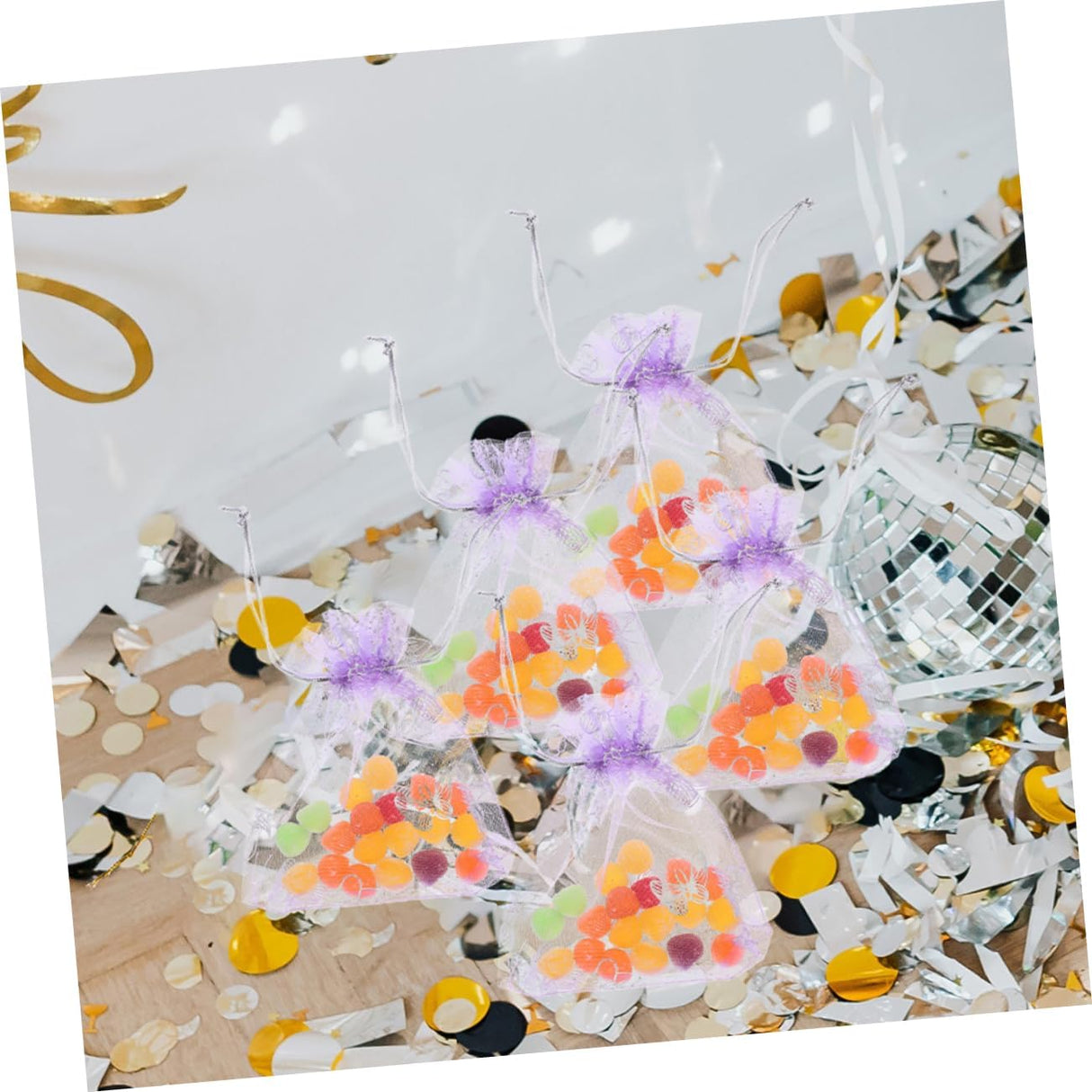 MOLUCKFU 50 piezas de organza bolsa de regalo bolsas de arena bolsas de regalo pequeñas bolsas de regalo mini bolsas de regalo bolsas de dulces bolsas de regalo con cordón bolsas de regalo bolsas de