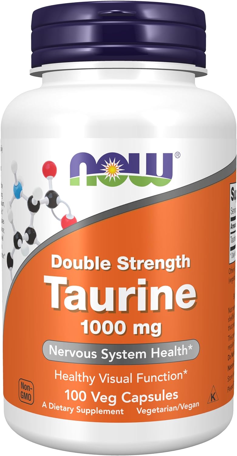 Suplemento Now Foods Taurine doble fuerza 1000 mg 100 und