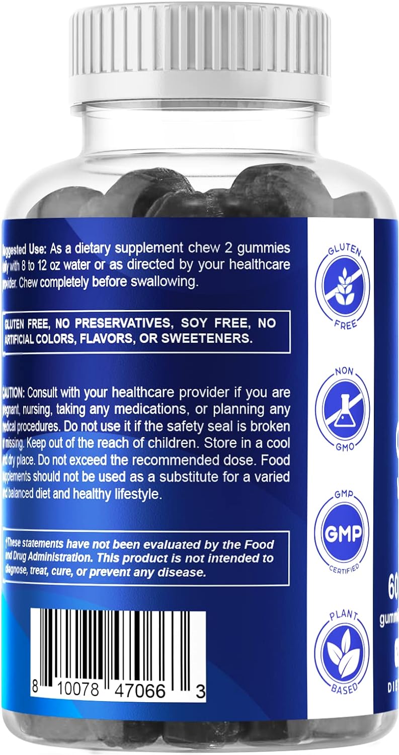 Suplemento gomitas hierro de gran sabor con vitamina C 60 un