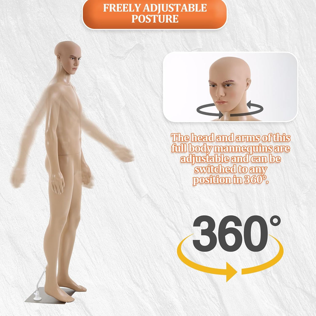 Maniquí Ajustable 69 para Ropa, Detachable, Poseable, Modelo 69