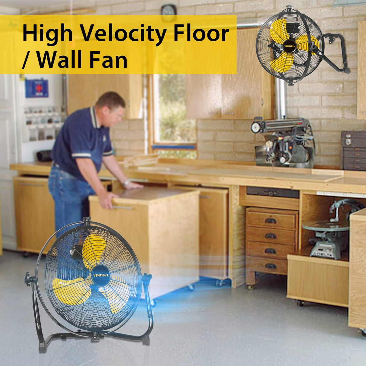 Ventilador VENTISOL Orbital 14 3 Velocidades 720° Tilt