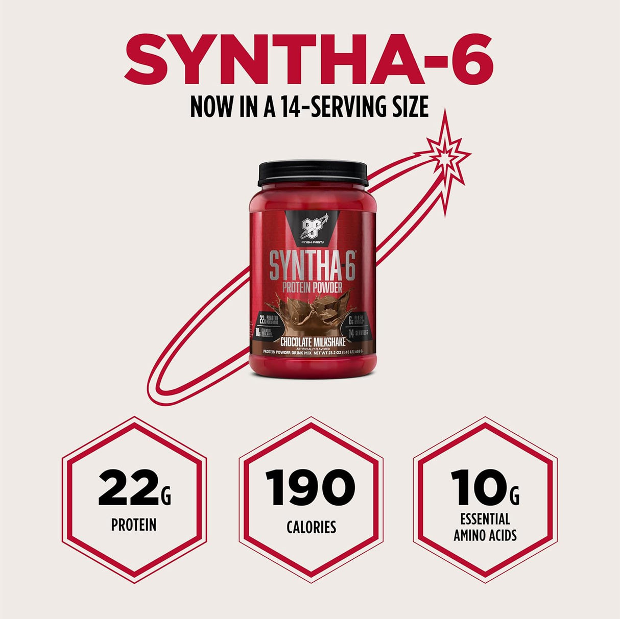 BSN SYNTHA-6 Proteína en Polvo con 6g Fibra, 14r