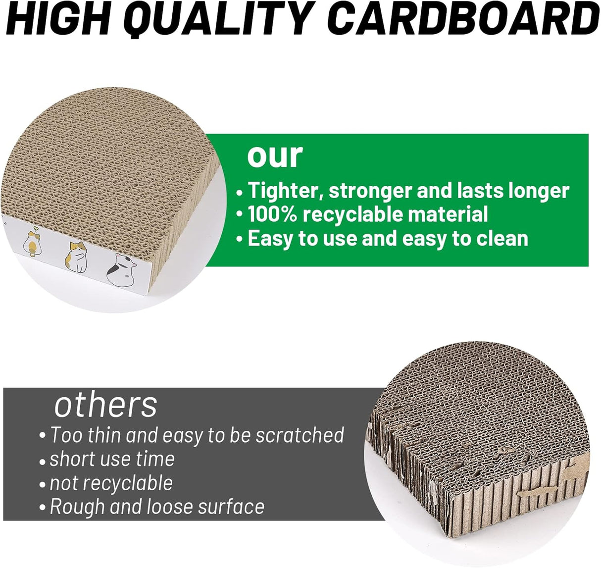 Rascador para gatos 3 piezas almohadilla reversible